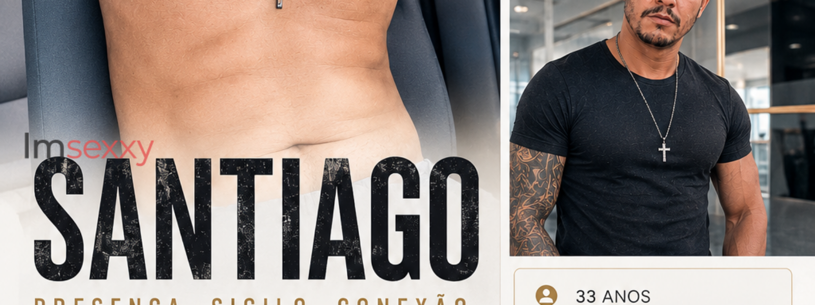 Santiago — 34 anos — acompanhante masculino em Araucária — foto de capa